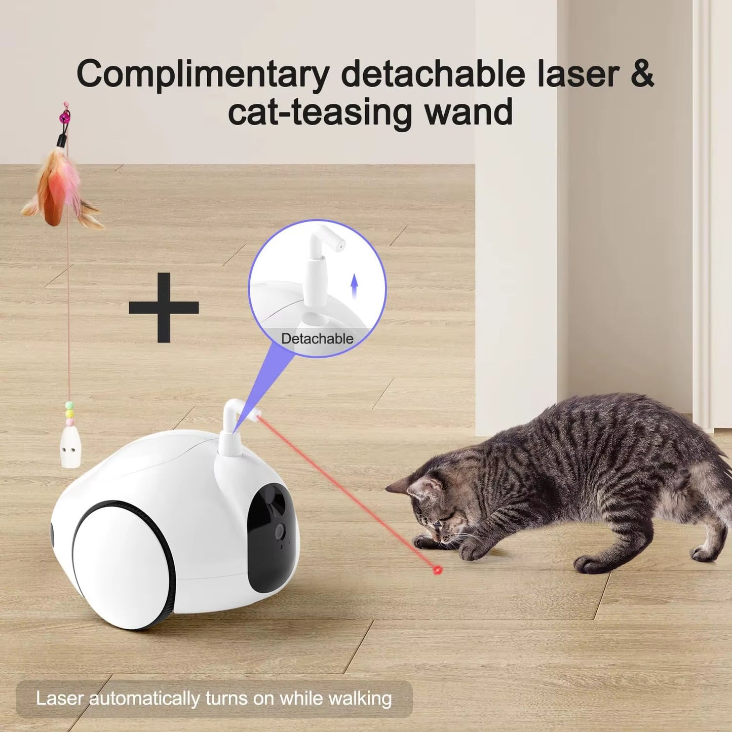 Pet Camera, Moving Pet Camera Robot with Phone App, Cat Toys with Camera, Pet Camera Treat Dispenser Robot, Dog Camera with Nigh